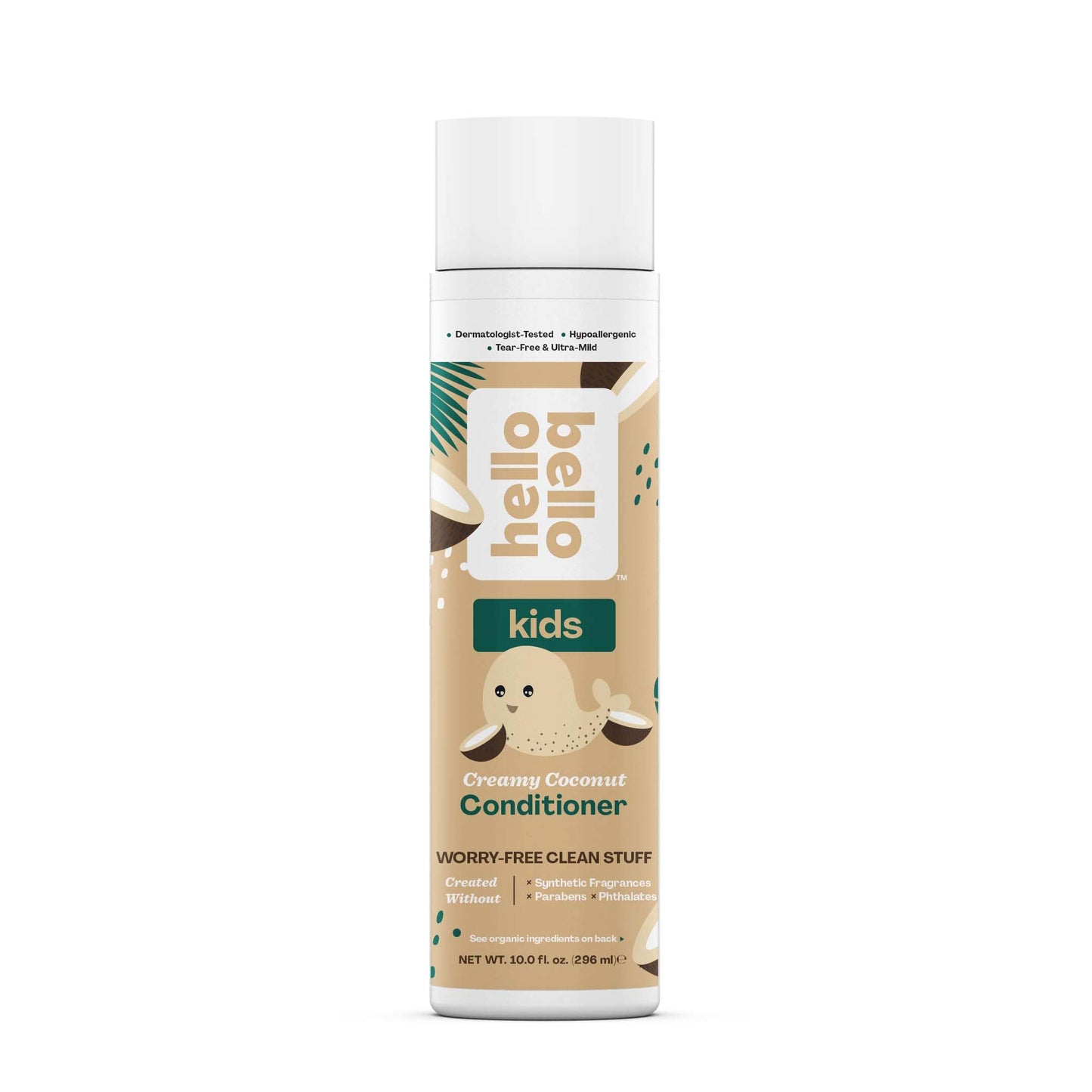 Hello Bello Kid'S Conditioner - Hypoallergenic, Ph-Balanced & Dermatologist-Tested - Thoughtful Ingredients - Coconut , 10 Fl Oz