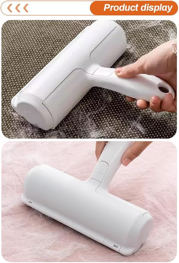Pet Hair Remover Carpet Scraper - Reusable Lint Roller, Portable Cat Hair Broom Fur Remover | Capture Dust Dirt & Pet Hair Perfect for Carpet Furniture Rugs & Bedding Ideal for Cat & Dog (Blue)