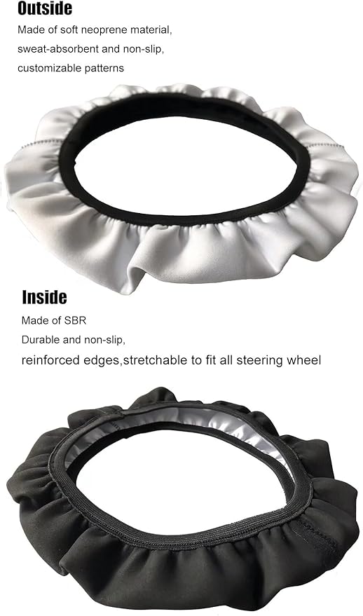 AFPANQZ Galaxy Butterfly Steering Wheel Covers for Women Car Accessories Interior Decor Car Steering Wheel Covers Anti-Slip Soft Grip 14-15 inch Stretch-on Steering Wheel Protector Cover