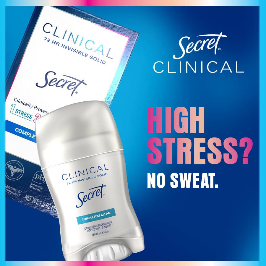 Secret Clinical Strength Antiperspirant | 72Hr Sweat & Odor Protection | For Women