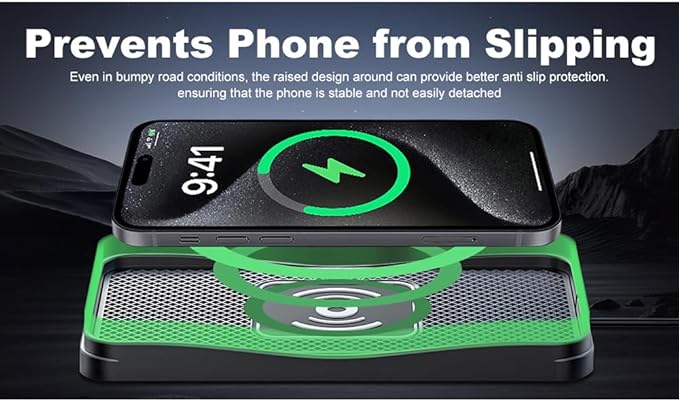 Wireless Car Charger Pad for Ram Van 1500 2001-2003, Type-C/USB 20W Car Wireless Charger Non-Slip Phone Charging Pad Car Accessories,B 30cm Cable USB Plug