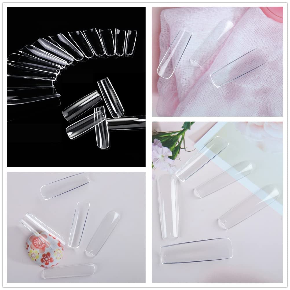 Almond Press-On Nails | 216 Pcs Full Cover Acrylic Tips | DIY Nail Extensions