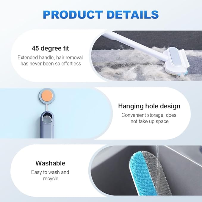 Moonboat Multifunctional Hair Removal Brush, Cleaner Pro Pet Hair, Cat Dog Hair Broom Lint Remover Scraper, Suitable for Carpet Rugs Bed Couch Curtains (A-2PCS)