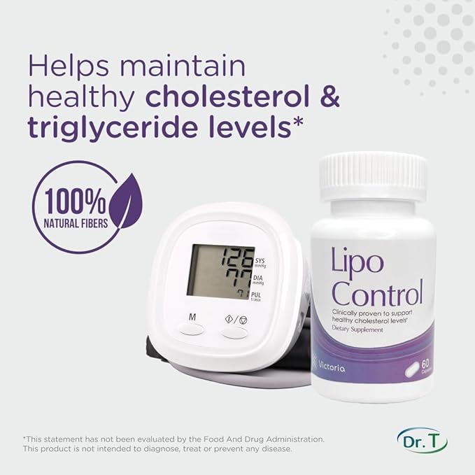 Dr. T Natural Cholesterol Lowering Supplement - Psyllium Seed (husks), Chitosan, Karaya Gum, Apple Pectin. Healthy LDL & HDL Cholesterol, and Triglyceride Levels - 60 Capsules