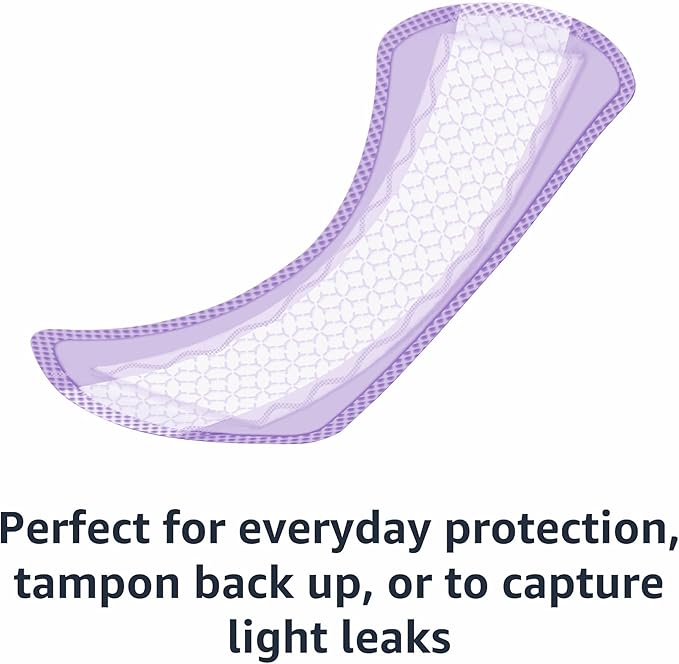 Amazon Basics Daily Pantiliner, Regular Length, Pads for Women, Unscented, 300 Count (6 Packs of 50) (Previously Solimo)