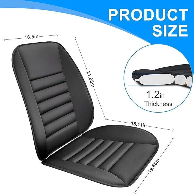 ‌Car Seat Cushion Back Support Pillow for Tesla Model S 2016-2022, Ergonomic Pain Relief Cushion, Memory Foam Lumbar Support for Driving, Adjustable & Washable Auto Pad, Dark-Gray