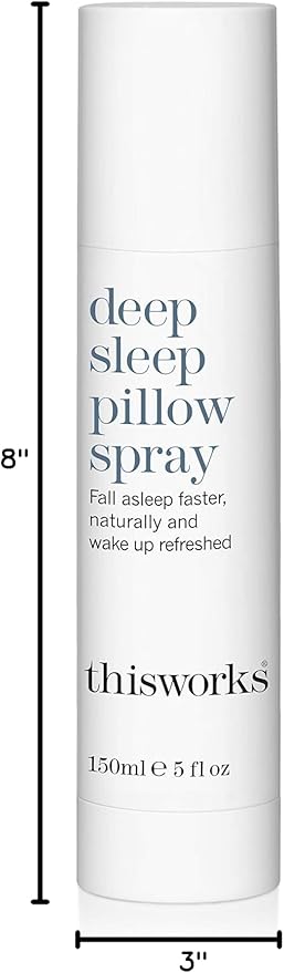 THISWORKS Deep Sleep Pillow Spray: Fast-Acting Natural Rest Aid with with Essential Oils of Lavender, Vetivert and Camomile, 150ml, (5 Ounces)