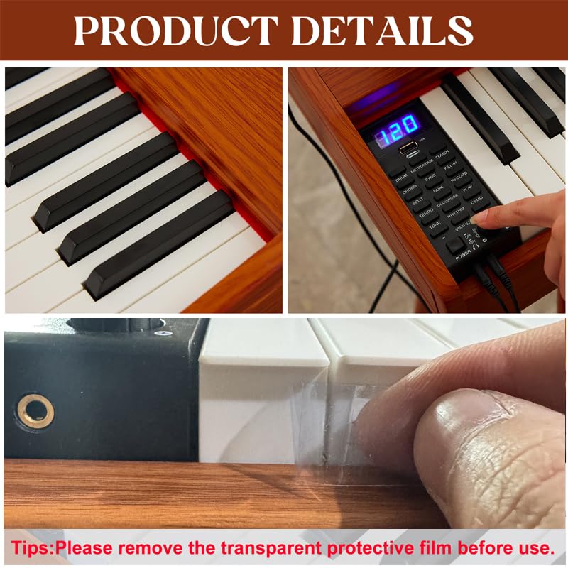 KUMENG digital Piano 88 Key Semi Weighted Keyboard,Full-size Electric Piano for Beginners,with Sheet Music Stand,Pedal,Power Adapter,Headphone Mode,USB-MIDI (KU-3506 Digital Piano with Stand)