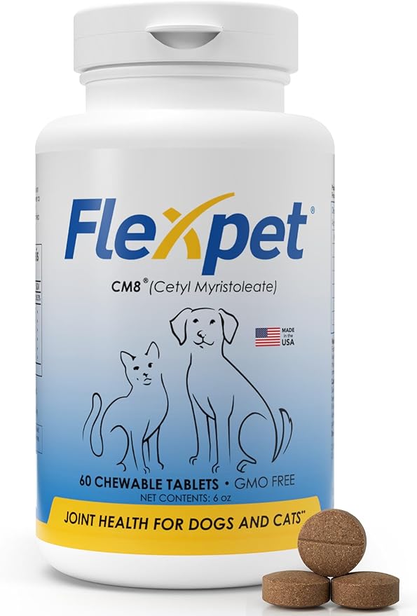 Hip & Joint Supplement for Dogs & Cats with Cetyl Myristoleate, Glucosamine, Collagen, MSM - Advanced Joint Support for Mobility, Senior Pets, Small & Large Breeds - 60 Chews (Pork Liver)