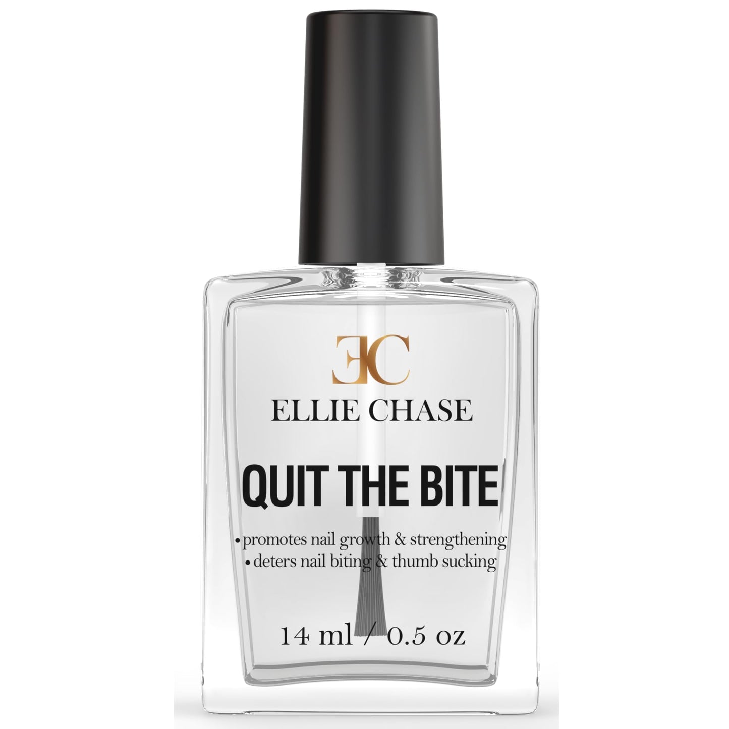 Ellie Chase Stop Nail Biting Deterrent Treatment Polish Extra Bitter Taste 0.5 Oz | Stop Putting Fingers In Your Mouth | Safe Fo