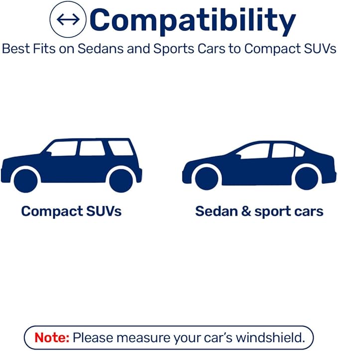 GENANY Frog Family Windshield Sun Shade for Car SUV Truck (55x30 Inches), Front Window Visor for Windows, Protector Blocks UV