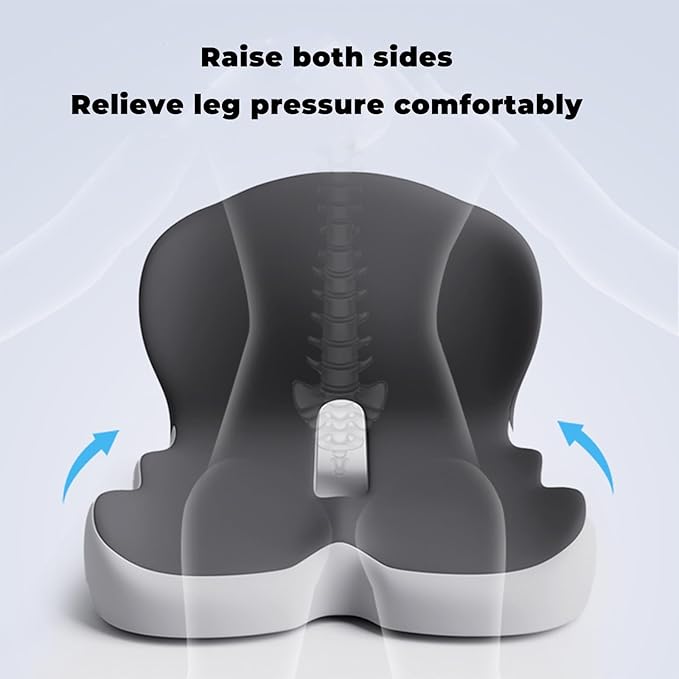 Back and Seat Cushion, Soothe+Cushion,Car Seats with Lumbar Support,Memory Foam Non Slip Skin with Back Support for Office Chair, Car (Color Matching B)