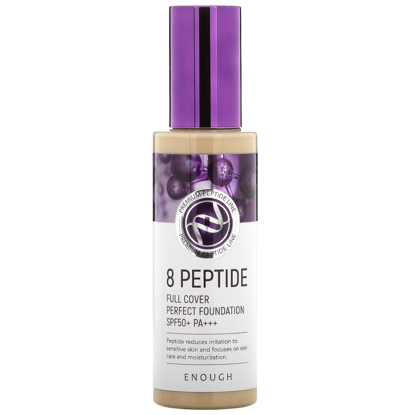 Enough 8 Peptide, Full Cover Perfect Foundation, Spf 50+ Pa+++, 13, 3.53 Oz (100 G)