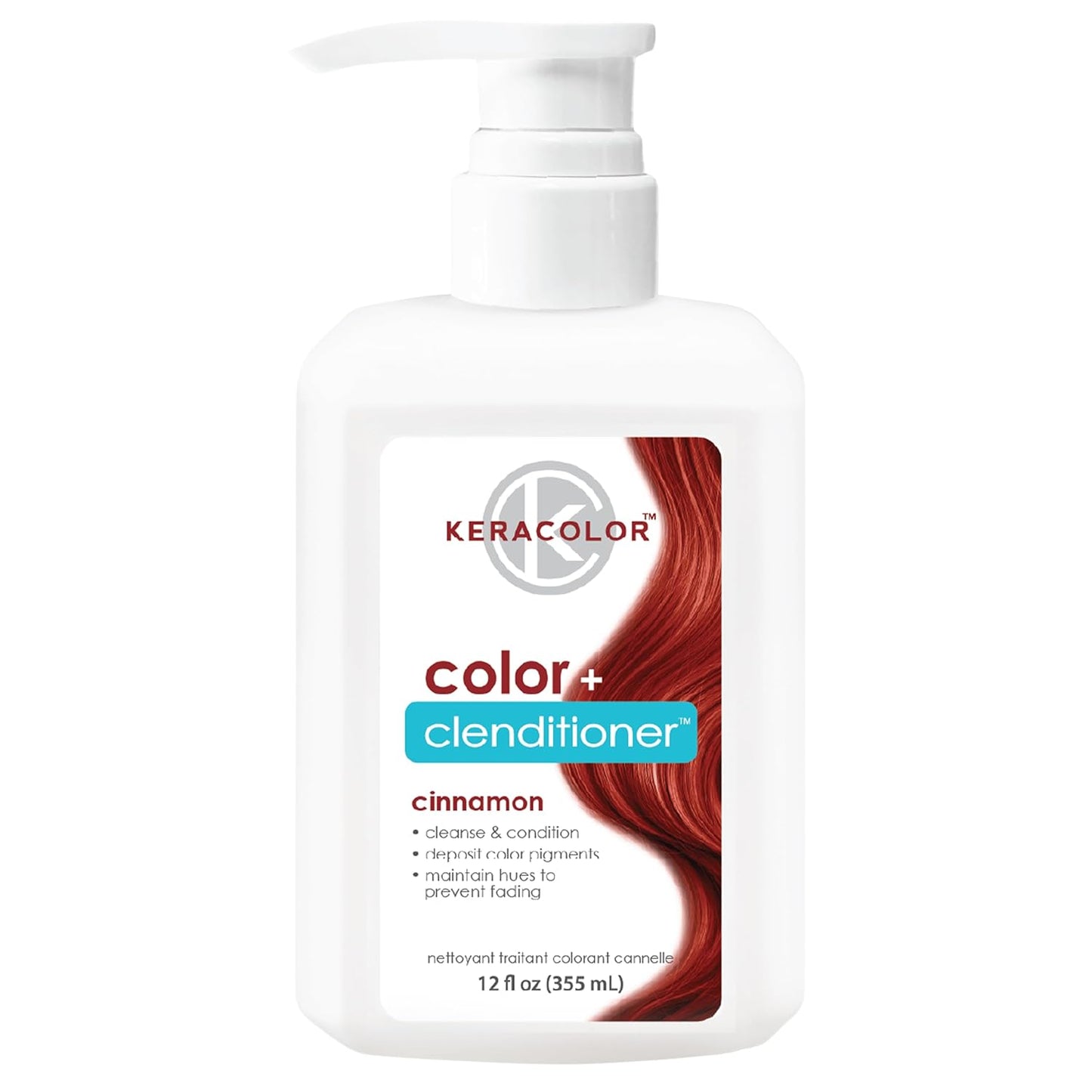 Keracolor 3-In-1 Color-Depositing Conditioner | Gently Cleanses & Conditions | 12 Fl Oz