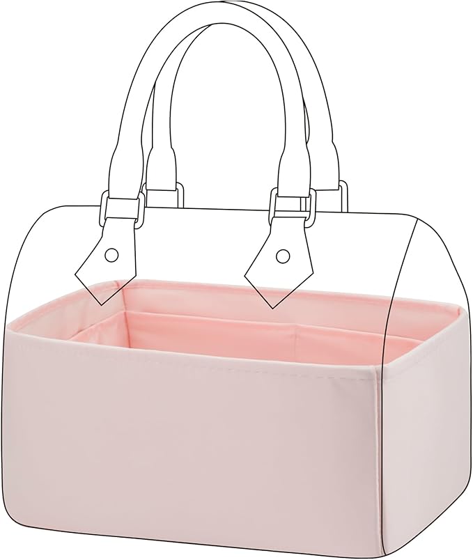 DGAZ Silk Purse Organizer Insert Fits LV Speedy 16/20/25/30/35/45 bags，Silky Smooth Bag Organizer，Luxury Handbag & Tote Shaper（Pink，SP45）