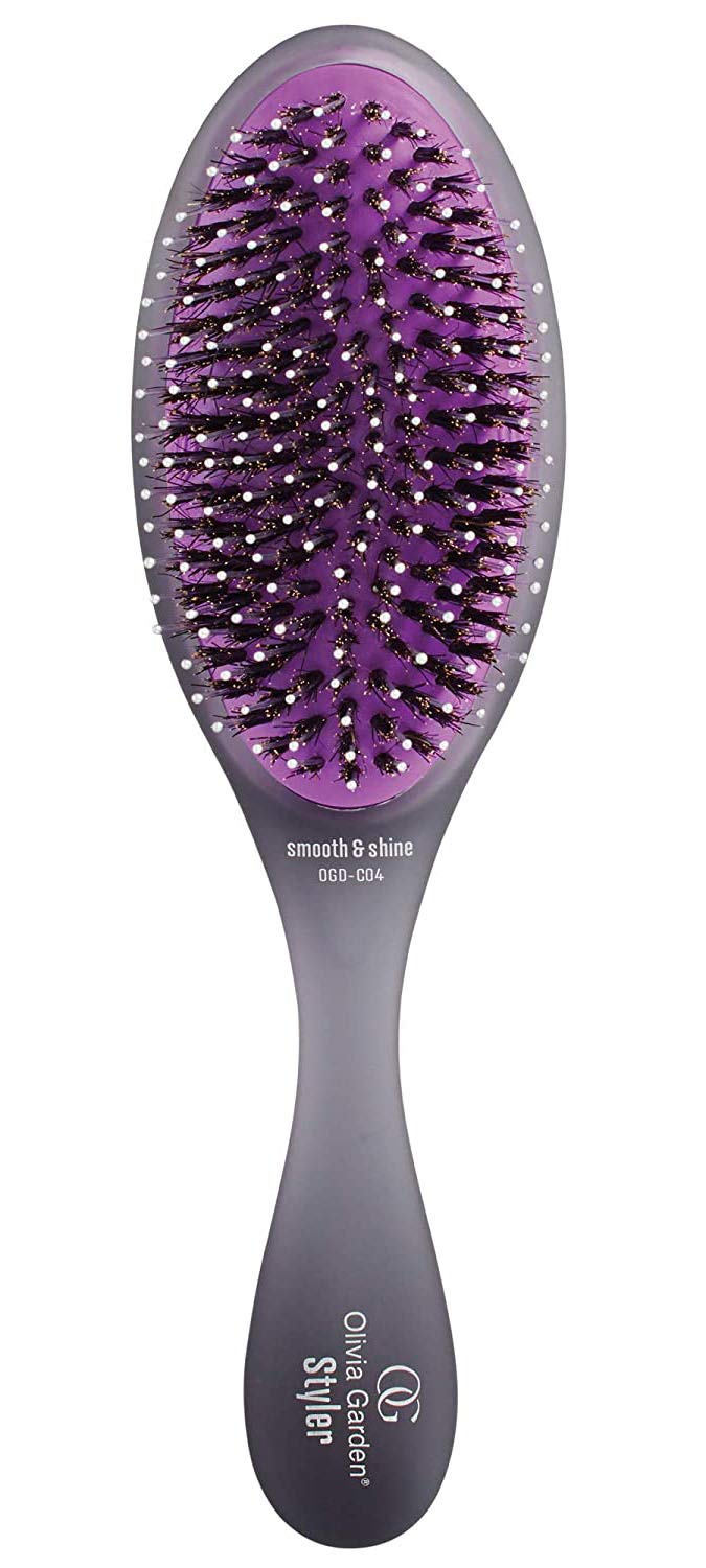 Olivia Garden Og Brush Styler, To Smooth And Add Shine, All Hair Types, Removable Cushion For Easy Cleaning, Scalp Hugging For S