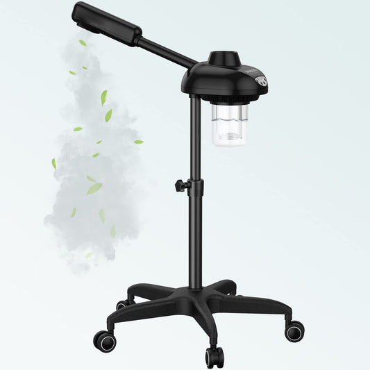 Tasalon Facial Steamer On Wheels - Face Steamer For Professional Skin Rejuvenation, Facial Steamer Kit For Home, Spa, Beauty Cli