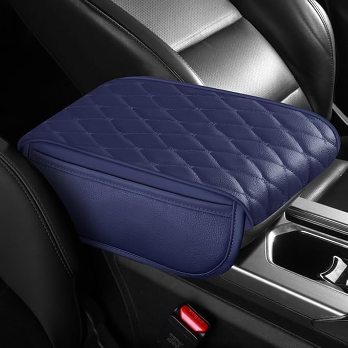 Universal Car Armrest Pad for Lexus RX|RX AL30 AL20 AL10 XU30 RX 450 350 200 270 Leather Armrest Box Center Console Cover Pad Waterproof Arm Rest Protector Decor Accessories,Blue-Normal