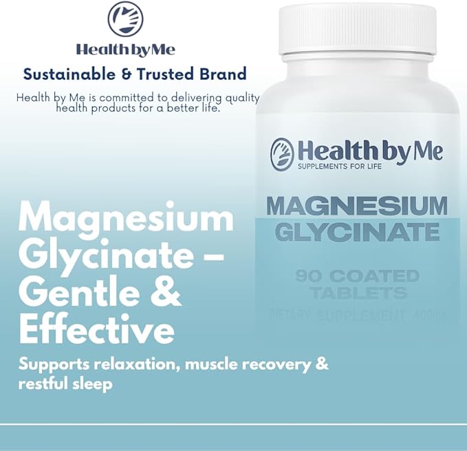 Magnesium Glycinate 400mg – High Absorption Magnesium Supplement for Muscle Relaxation & Sleep Support – 90 Gel Capsules, Organic Magnesium for Overall Wellness