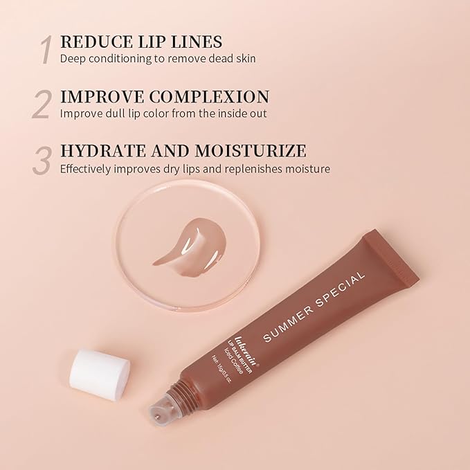 Lip Balm, Lip Butter Balm for Hydration Shine, Mini Neutrals Lip Butter Balm Set Lip Care Prouct, Moisturizing Tinted Lip Balm Gloss Hydrating Lip Oil for Women (3PCS)