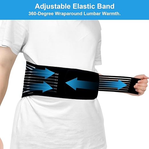 Back Support with Magnet, Tourmaline Magnetic Back Braces for Lower Back Pain Relief, Self Heating & Soothing Waist Band, Lumbar Support Belt for Herniated Disc/Sciatica (X-Large)