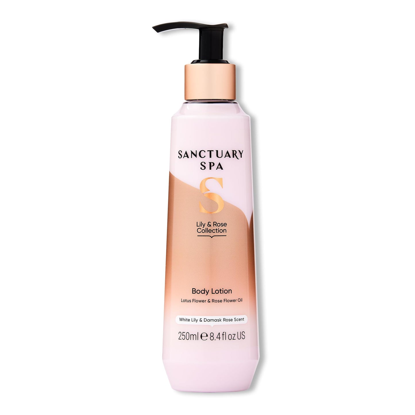 Sanctuary Spa Lily And Rose Body Lotion, Body Moisturiser, With Lotus Flower And Vitamin C, Vegan And Cruelty Free 250Ml