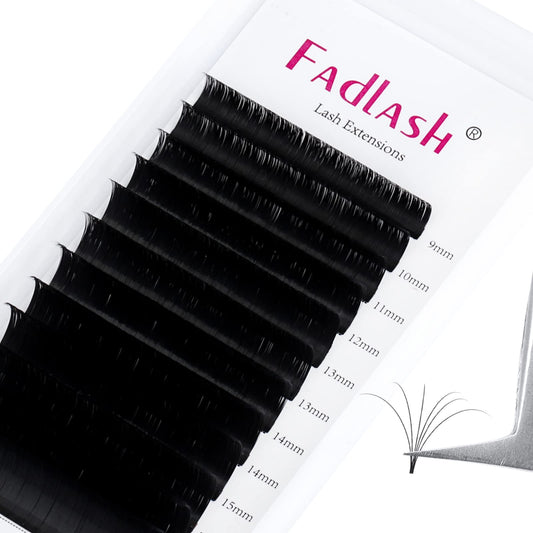 Easy Fan Volume Lashes 8-14Mm Mixed Tray Cc Curl Lash Extensions Self Fanning Eyelash Extensions Russian Blooming Lash Extension