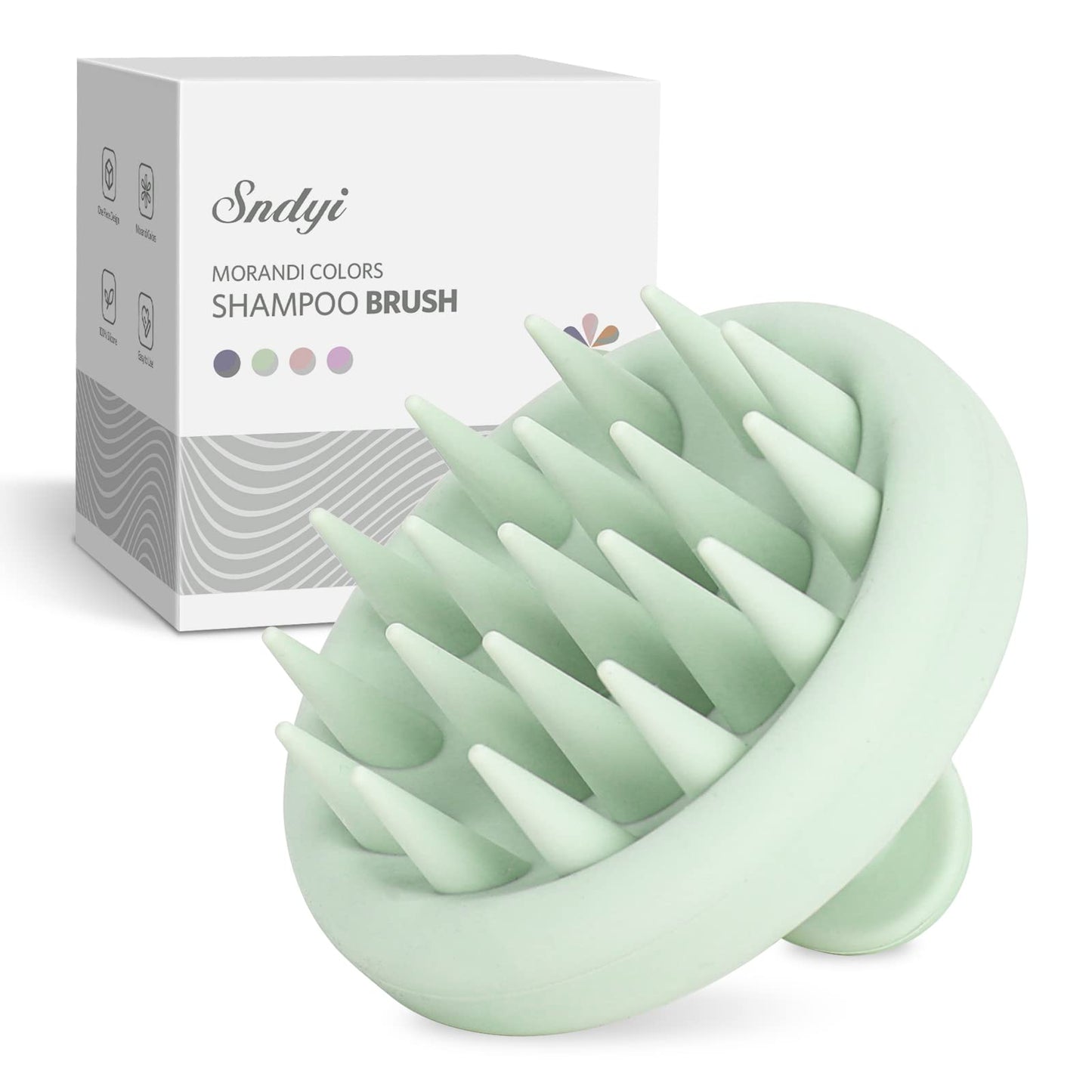 Sndyi Silicone Scalp Massager Shampoo Brush, Hair Scrubber With Soft Silicone Bristles, Scalp Scrubber/Exfoliator For Dandruff R