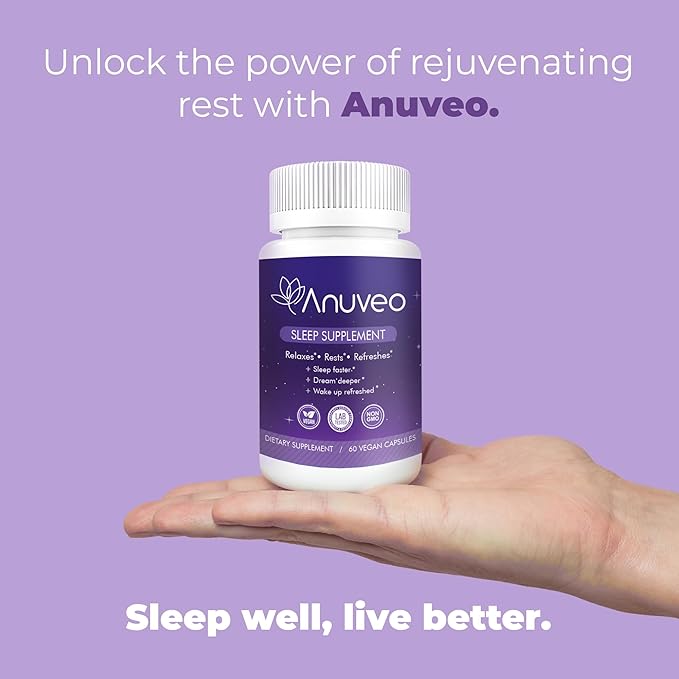 Natural Sleep Aid | Non-Habit Forming | Herbal Sleep Supplement for Better Sleep with Valerian, Melatonin, Magnesium, and Ashwagandha | Sleeping Pills for Adults (28 Vegan Capsules)
