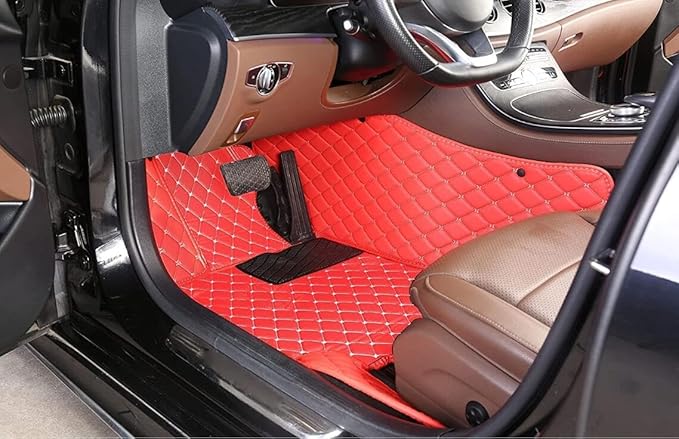 Custome Car Mats Accessories All Weather Floor mats Compatible with Automotive Floor Mats Passenger car mats (Blue Black)
