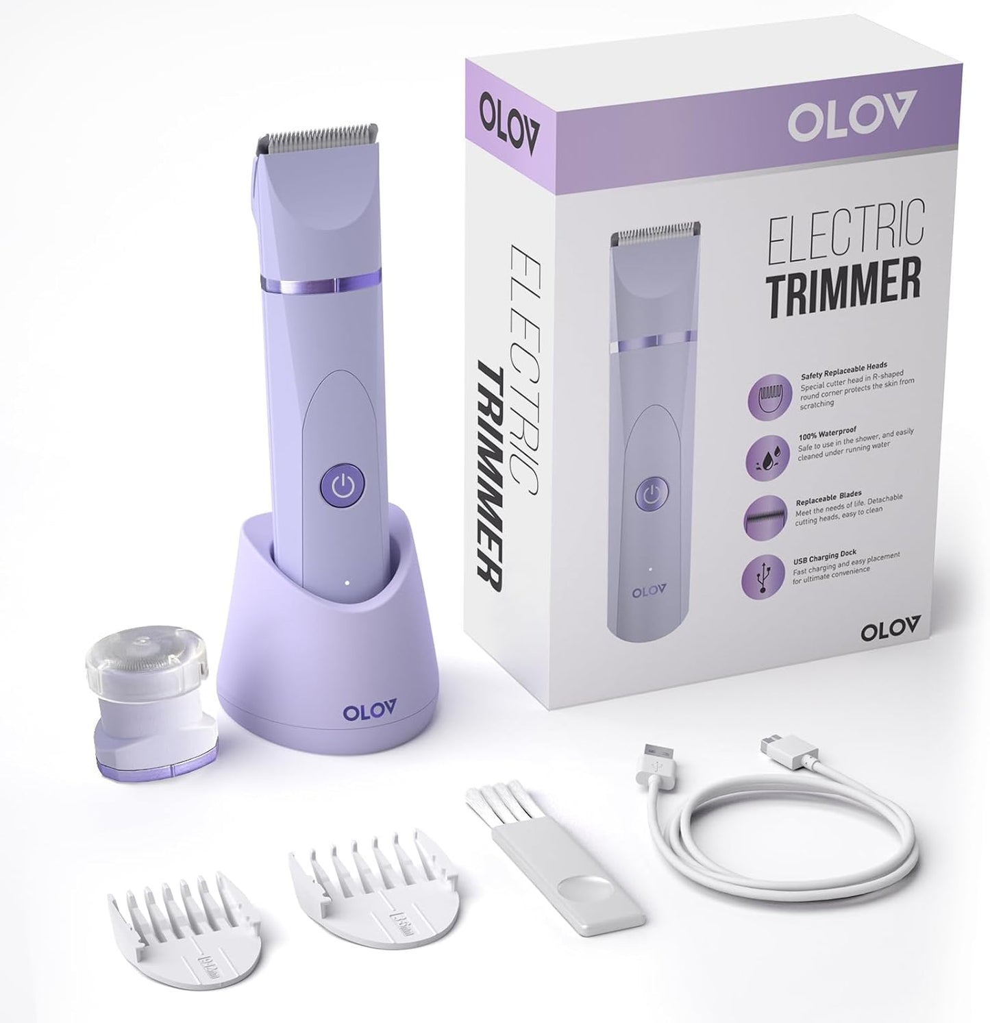 Electric Body Hair Trimmer | Groin & Bikini Trimmer for Men & Women | Waterproof, USB Rechargeable