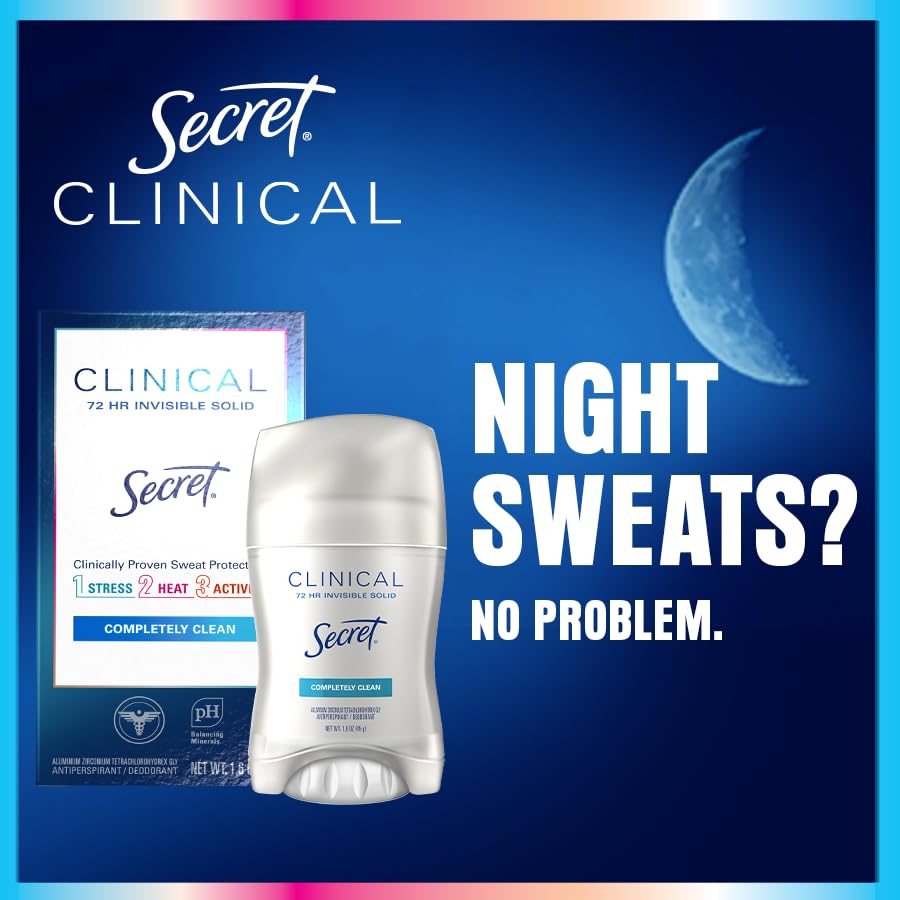 Secret Clinical Strength Antiperspirant | 72Hr Sweat & Odor Protection | For Women