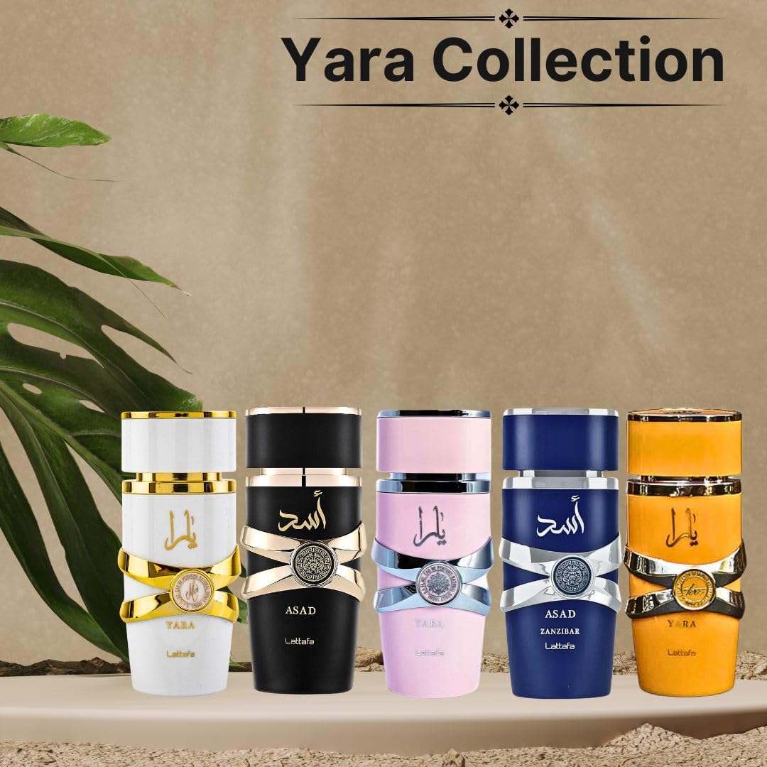 Yara Tous Eau de Parfum Spray for Women | 3.4 Oz | Pack of 4 | Lattafa