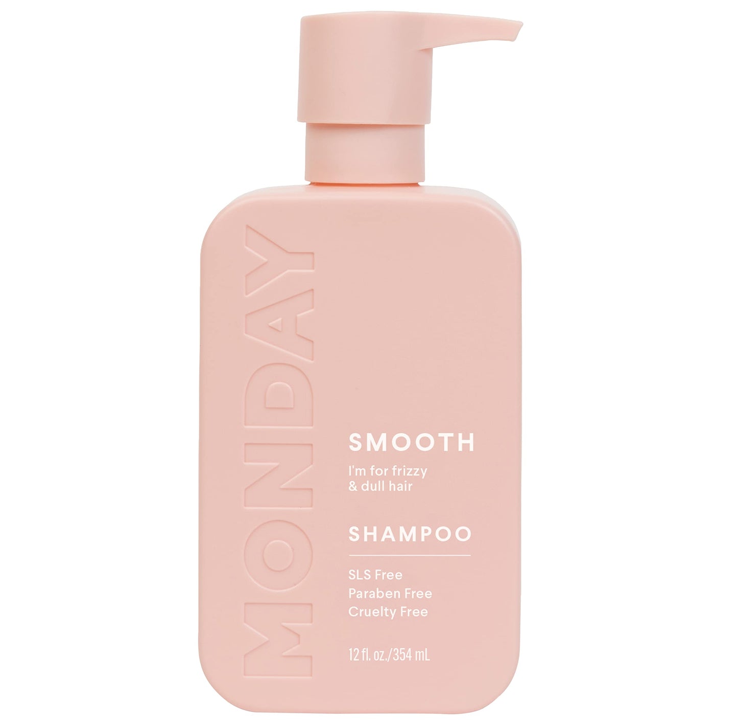 Monday Haircare Smooth Shampoo 12Oz For Frizzy, Coarse, And Curly Hair, Made From Coconut Oil, Shea Butter, & Vitamin E, 100% Re