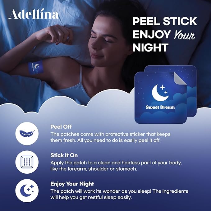 Sleep Patches for Adults Extra Strength: Sleep Support for Men and Women - Better All Natural Cruelty Free Sleep Aid Alternative (90 Count (Pack of 1))