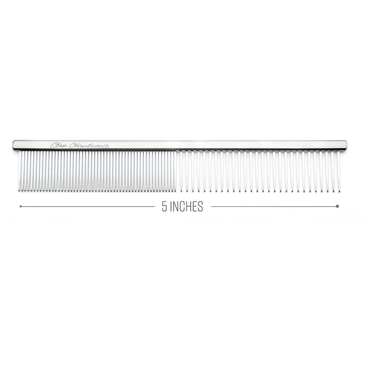 Chris Christensen 5In Face And Feet Fine/Coarse Butter Comb, Groom Like A Professional, Rounded Corners Prevent Friction And Bre