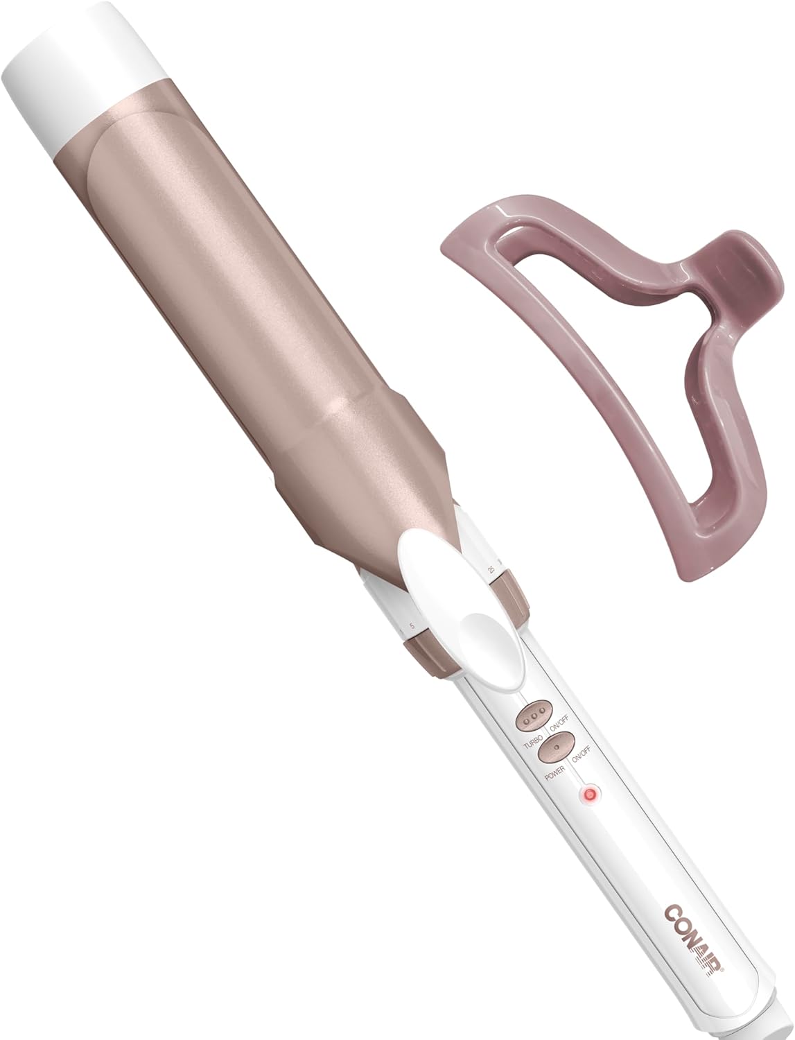 Conair Double Ceramic 3/4-Inch Curling Iron | Bonus Claw Clip | Tight Curls