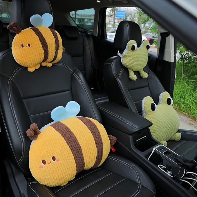 Frog Shaped Car Headrest Pillow Neck Rest Driver Seat Cushion 1 PCS- Neck Pillow