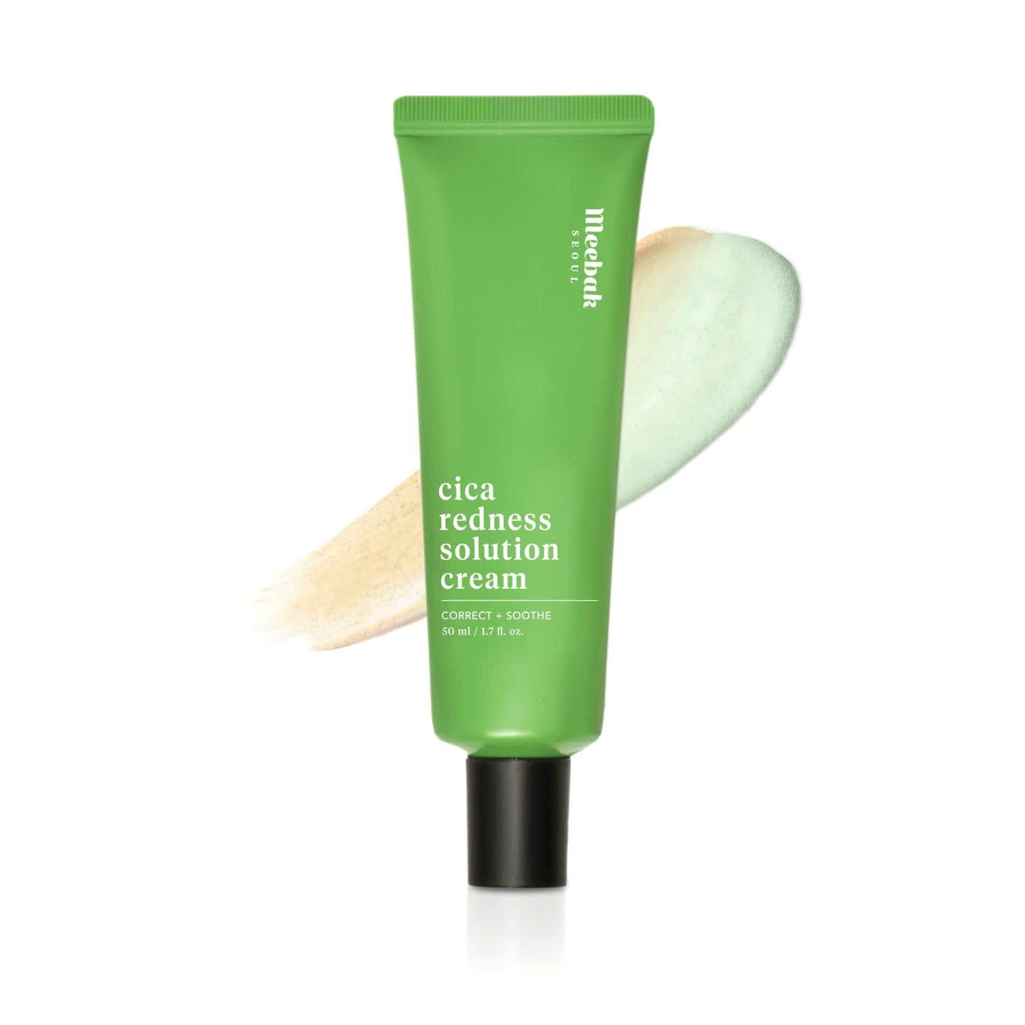 Meebak Anti-Redness Bb Cream Tinted Moisturizer, Redness Relief For Face Cream With Cica Tiger Grass, Korean, Green Concealer Co