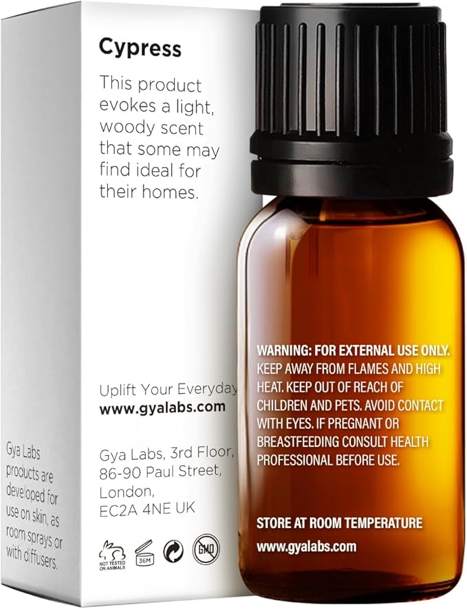 100% Pure Cypress Essential Oil - 0.34 Fl Oz - Cypress Oil for Hair, Skin, Diffuser, Aromatherapy & DIY Candle Making Scent