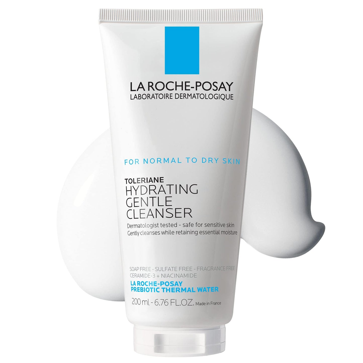La Roche-Posay Toleriane Hydrating Gentle Facial Cleanser, Daily Face Wash With Ceramide And Niacinamide For Normal To Dry Sensi