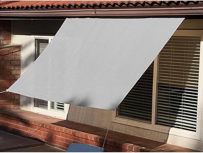Alion Home Sun Shade Privacy Panel with Grommets and Hems on 4 Sides for Patio, Awning, Window, Pergola or Gazebo - Smoke (12' x 5')