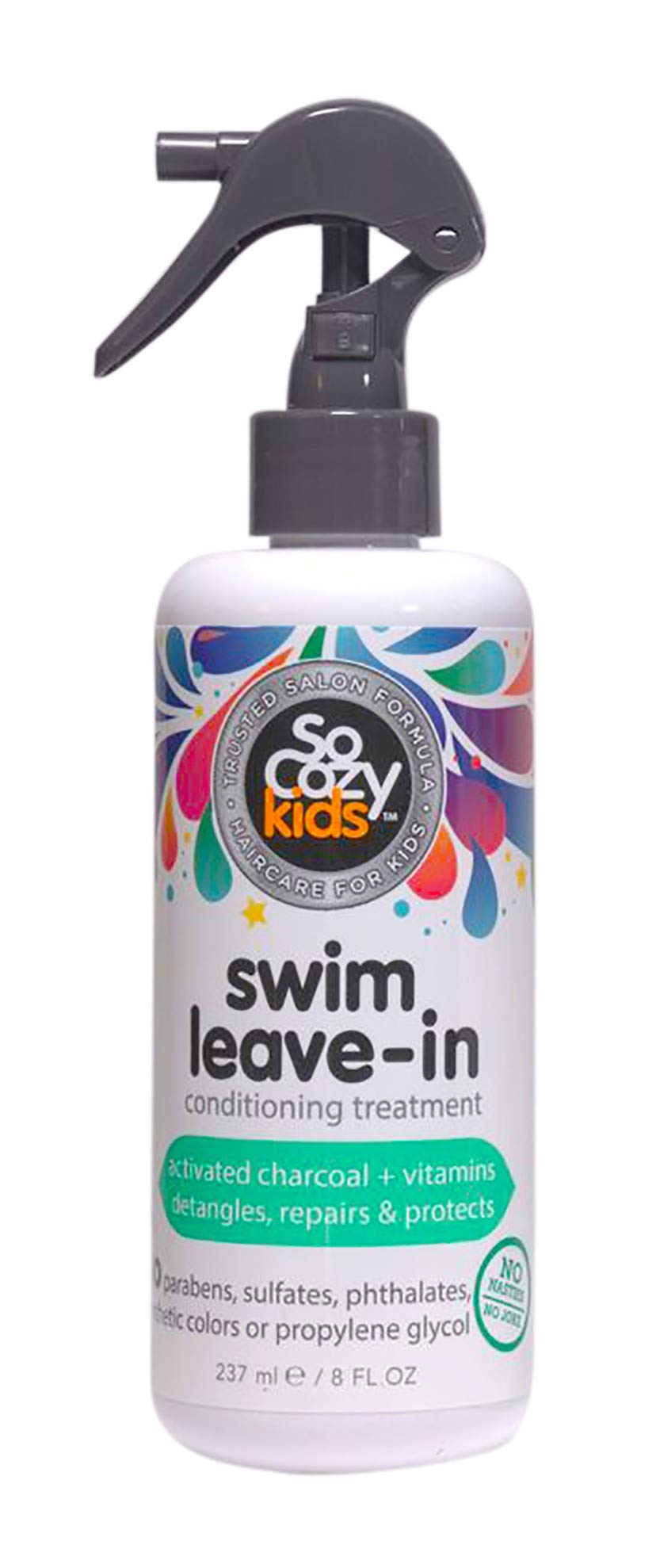 Socozy Swim Leave In Conditioner Spray & Treatment For Kids Hair (8 Fl Oz) Protects & Repairs Pool, Sun & Salt Damaged Hair, Gen