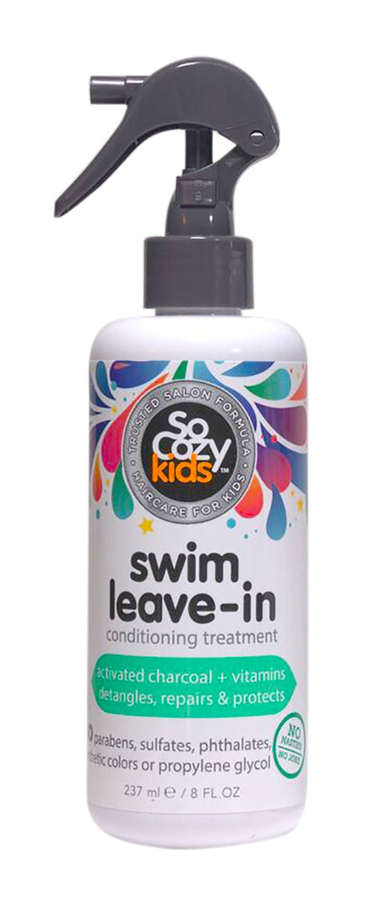 Socozy Swim Leave In Conditioner Spray & Treatment For Kids Hair (8 Fl Oz) Protects & Repairs Pool, Sun & Salt Damaged Hair, Gen