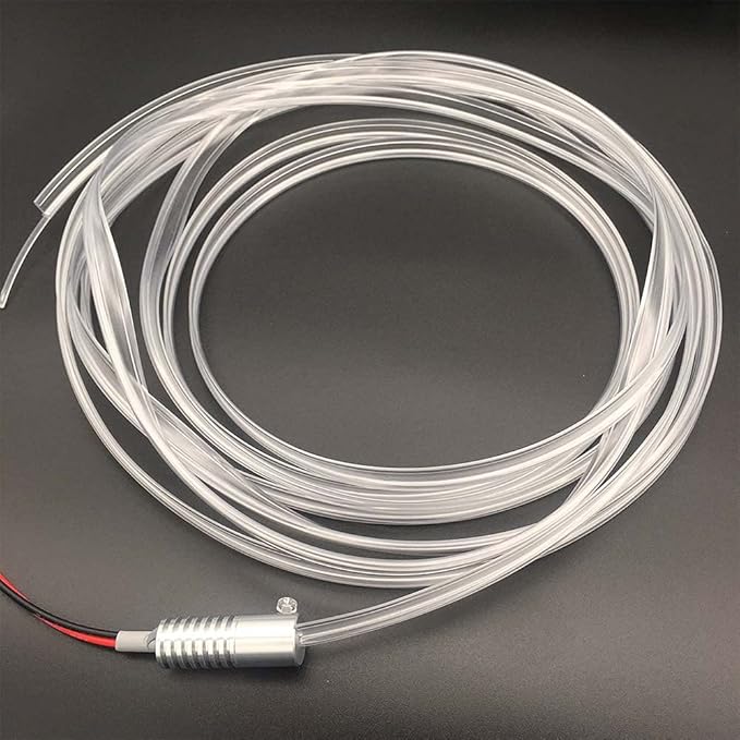 2mm 5meters Car Home LED Ambient Plastic Optic Fiber Light Source Kit Tool Free (110-220V Adapter,Purple)