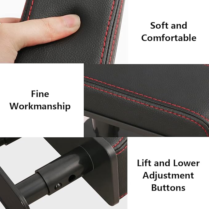 Car Driver Arm Pad Cushion Car Center Console Elbow Cushion Pad Car Door Armrest Rest Pad Adjustable Height Comfort Universal Fit for Most Car, Beige