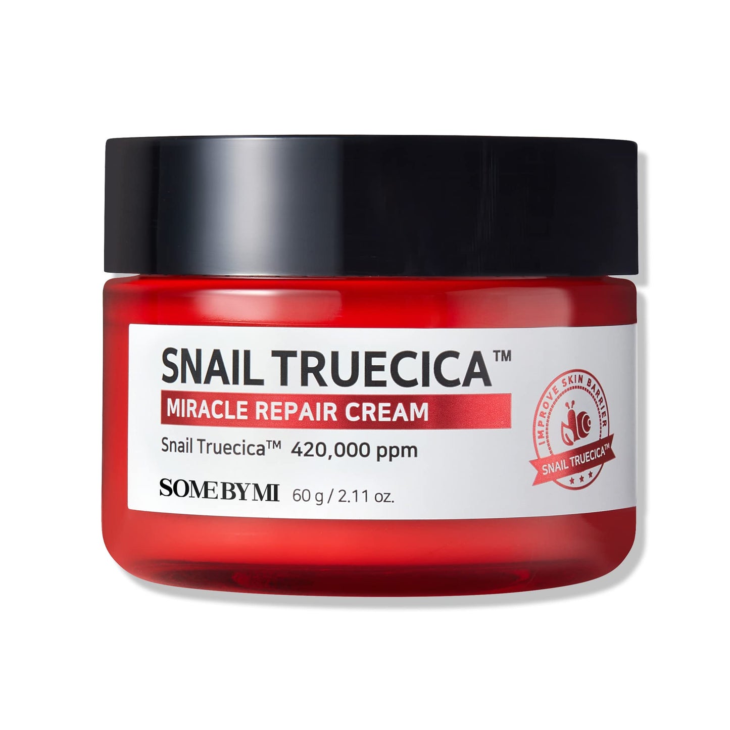 SOME BY MI Snail Truecica Miracle Repair Cream - 2.02Oz, 60ml - Made from Snail Mucin for Sensitive Skin - Daily Repair Face Moi