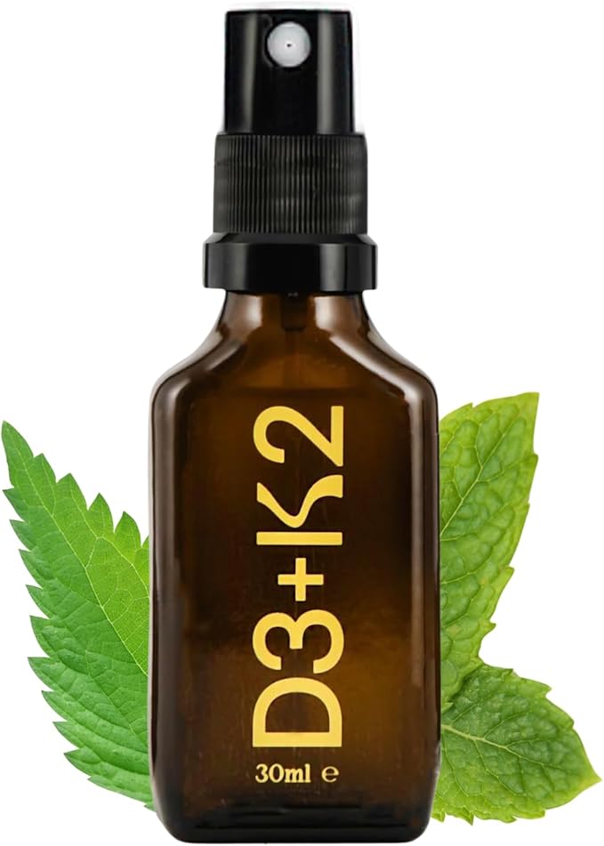 High Strength Liquid Curcumin Oil from Turmeric (Vanilla 3.2 Fl Oz) and Vitamin D3 K2 Oral Spray (Peppermint 1 Fl Oz) Bundle