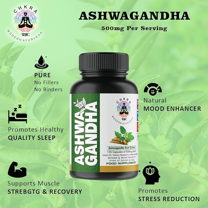 MUFASA Organic Ashwagandha Equivalent 10,000 mg - 120 Vegan Capsules - Pure Organic Ashwagandha Powder and Root Extract Capsules - Stress Relief, Mood Enhancer - 4 Month Supply