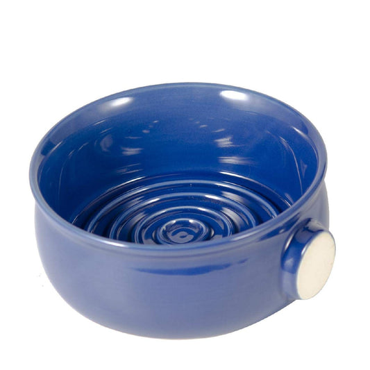 Grandslam Shaving Soap Bowl For Men, Wide Mouth, Ceramic, Easier To Lather And Clean, Non-Slip Handle, Handmade Pottery Cup For
